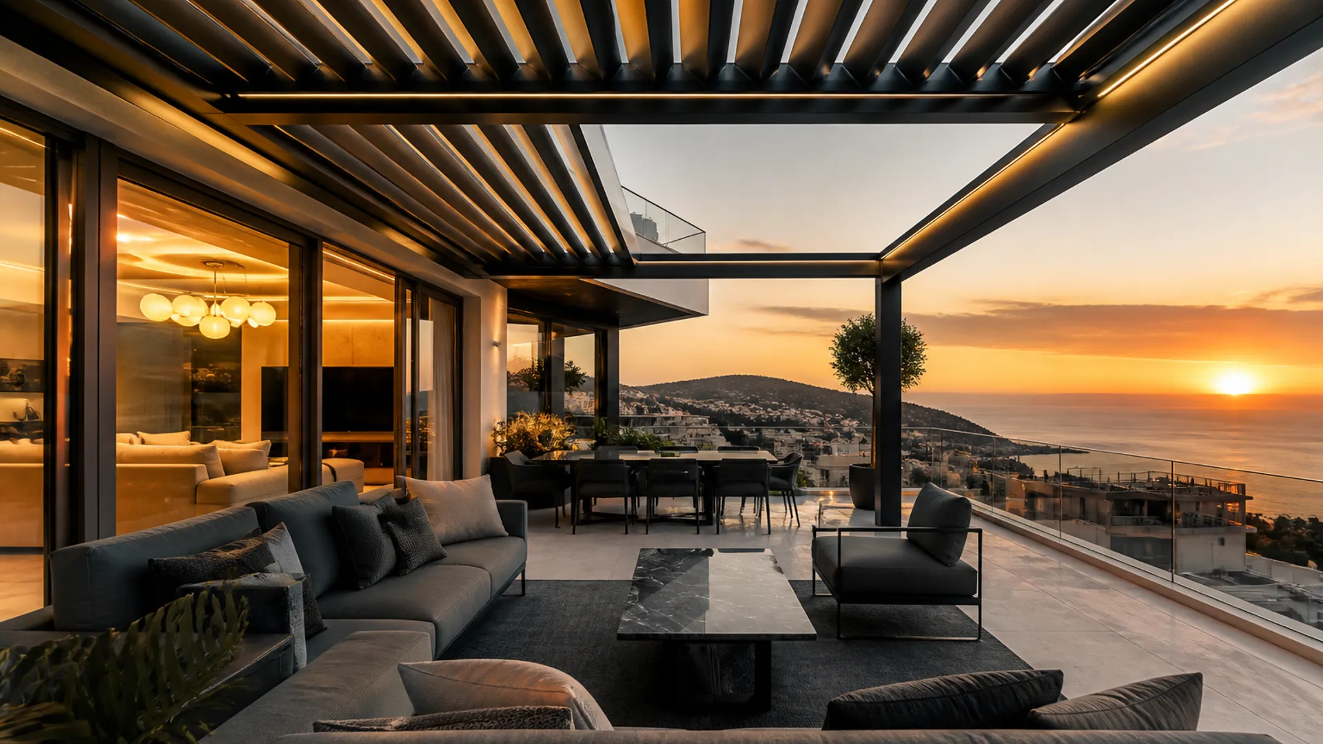 Aydın bioklimatik pergola — Lumina Cam Balkon