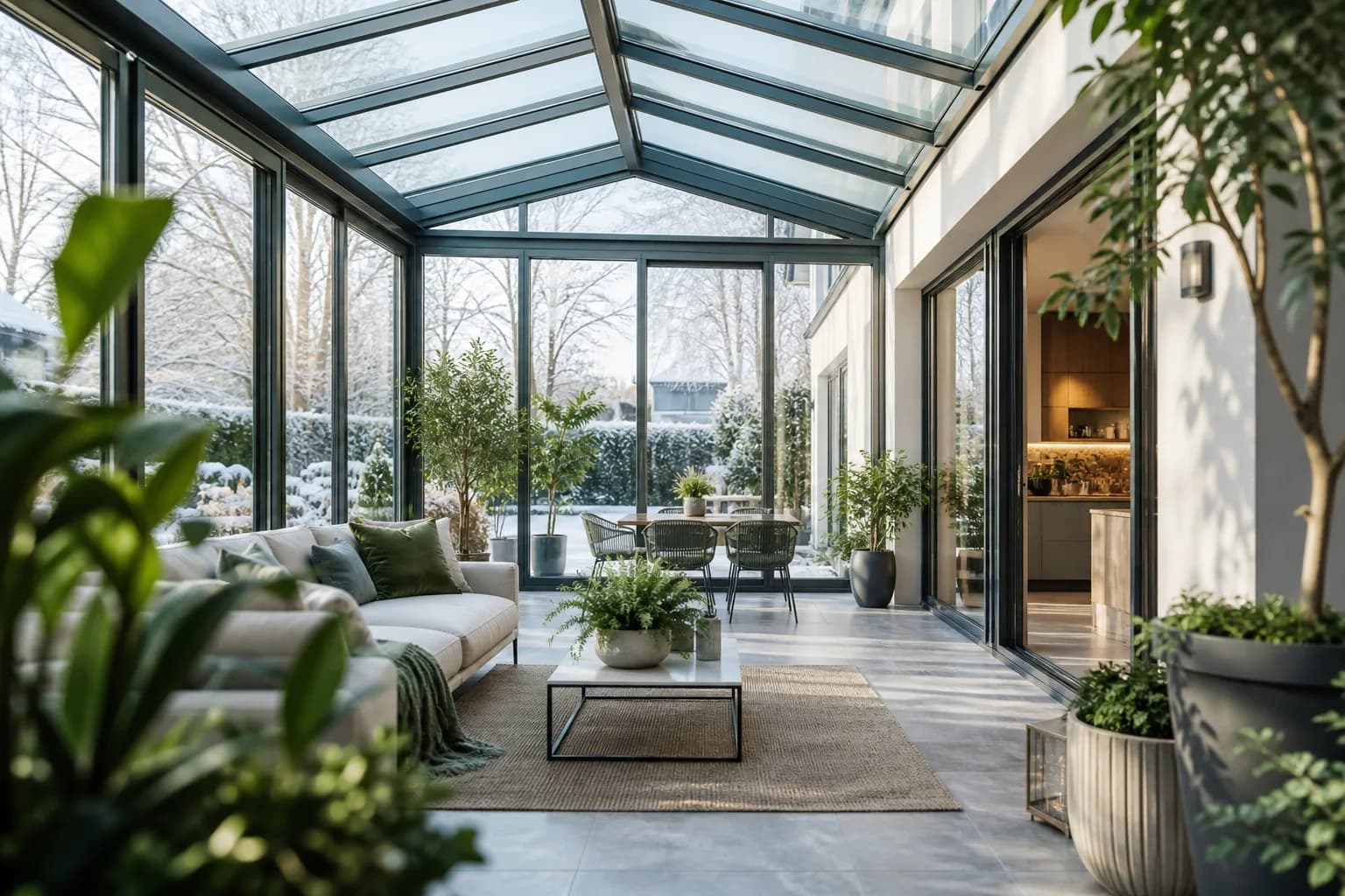 Aydın kış bahçesi cam yaşam alanı — Lumina Cam Balkon