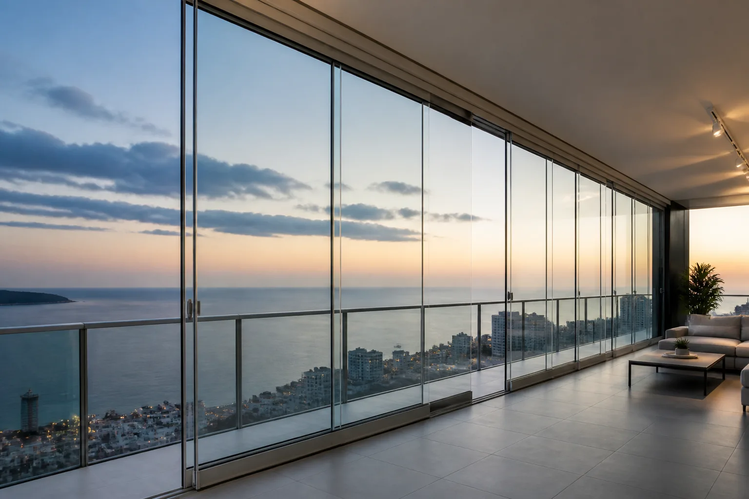 Aydın sürme cam balkon panelleri — Lumina montaj