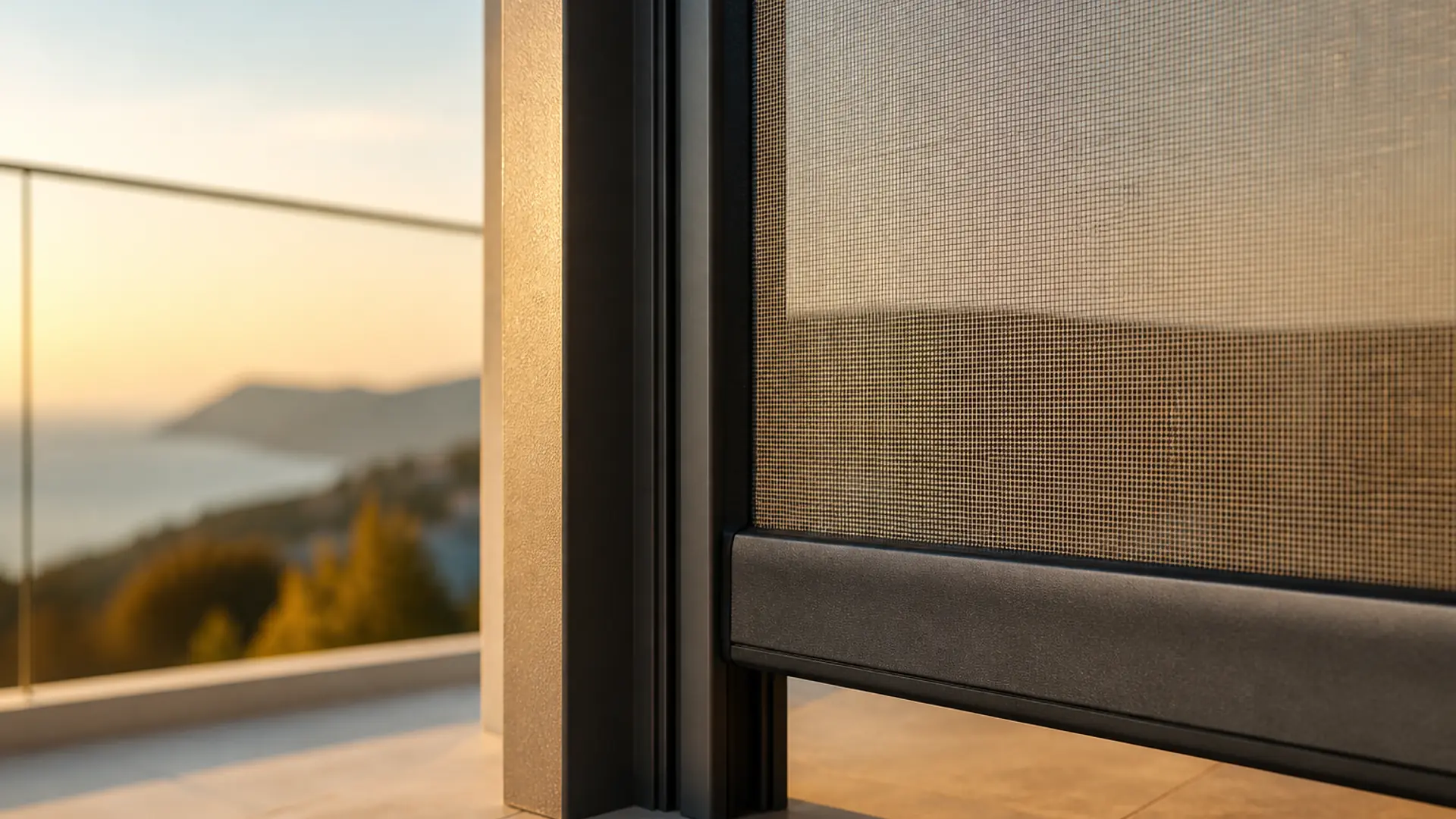 Aydın zip perde raylı gölgelendirme — Lumina Cam Balkon
