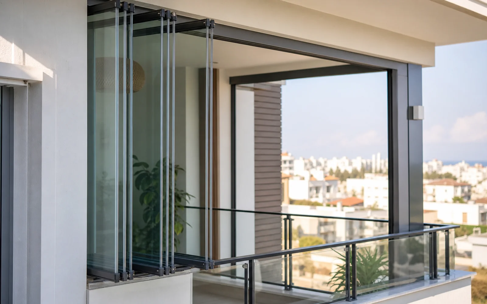 Aydın folding glass balcony install — Lumina Cam Balkon