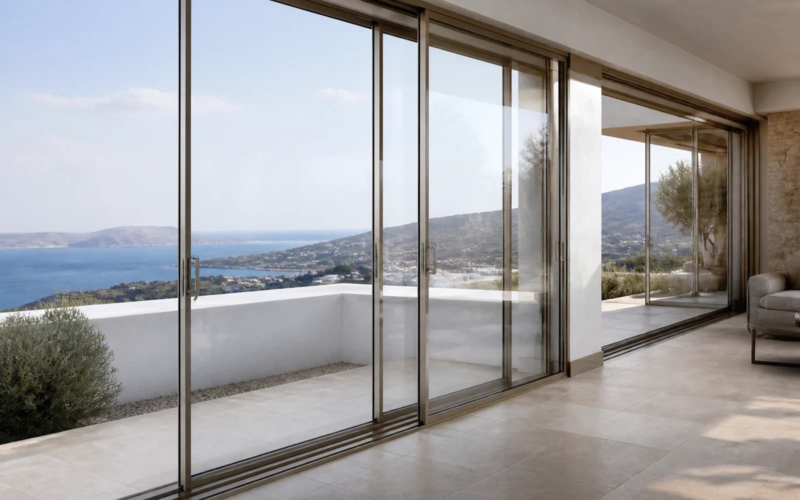 Aydın sliding glass balcony system — Lumina install