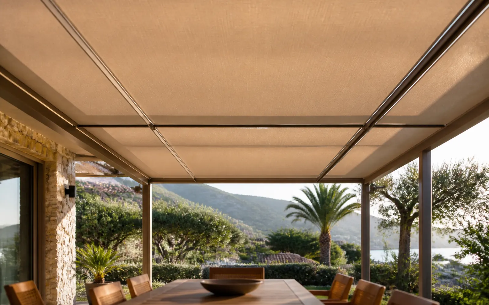 Aydın roof zip terrace canopy — Lumina Cam Balkon